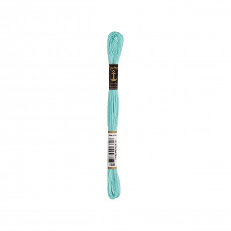 Meada de linha de bordar Anchor Stranded Cotton, filosele cor 185 verde Meada de linha de bordar Anchor Stranded Cotton, filosele cor 185 verde